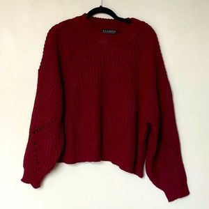 Cropped Burgundy Sweater